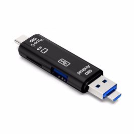 Cwxuan Type-C / Micro USB to OTG Hub Adapter TF Card Reader