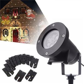 YouOKLight 6W 12 Types Multi-color Christmas Laser Snowflake LED Projector 100 - 240V