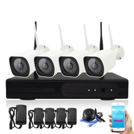 4pcs 1080P IP Camera Waterproof IR Night WIFI NVR Security System