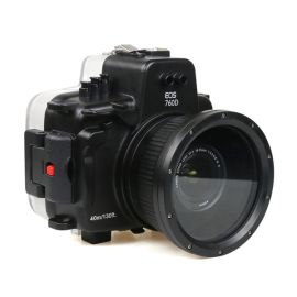 40M Meikon Canon T6s 760D Underwater Housing Waterproof Case