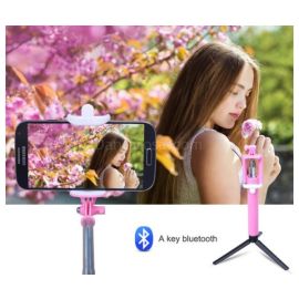 Foldable Zoom Function Bluetooth Selfie Stick Extendable Monopod For Iphone Android
