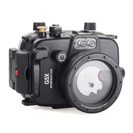 40m Meikon Canon G5X Underwater Housing Waterproof Case 8.8-36.8