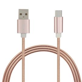 3.4A Stainless Steel Spring Type-C USB 3.1 Charging Data Cable
