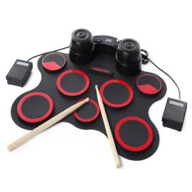 Portable Roll Up Electronic Drum Set Kit Pad USB 7 Silicon Drum