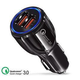 Metal Alloy 5V 2.1A Dual USB Car-Charger Adapter iPhone Samsung
