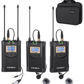 COMICA CVM-WM100 plus 48-channel UHF wireless microphone for camera camcorder