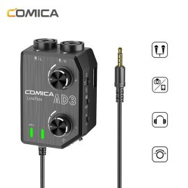 Comica LINKFLEX.AD3 microphone audio preamp/mixer 2-channels XLR real time monitor