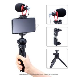 ulanzi cellphone video kit3 mini tripod phone holder microphone live stream