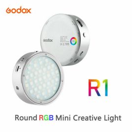 Godox R1 round RGB mini creative LED on-camera video light