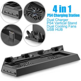 PS4 console vertical stand dual controller charger charging dock