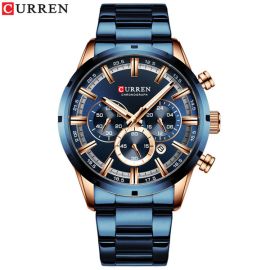 CURREN 8335M stainless steel chronograph sports men quartz watch