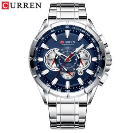 CURREN M8363 stainless steel chronograph men waterproof quartz watch