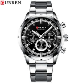 CURREN 8301 stainless steel chronograph mens quartz watch