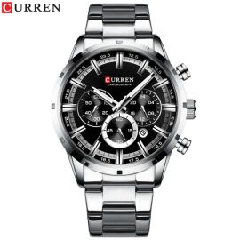 CURREN 8301 stainless steel chronograph mens quartz watch