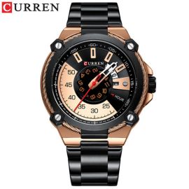 CURREN M8345 stainless steel waterproof mens quartz watch