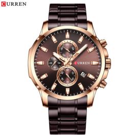 CURREN 8348 stainless steel chronograph mens quartz watch