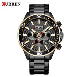 CURREN 8309 stainless steel waterproof chronograph mens quartz watch