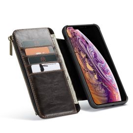 detachable leather wallet case pouch for iPhone 11 pro max mini C53