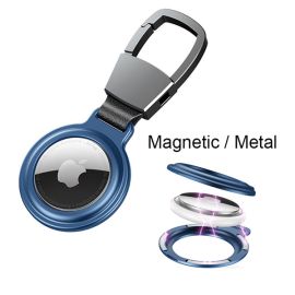 metal magnet airtag keychain case protective sleeve