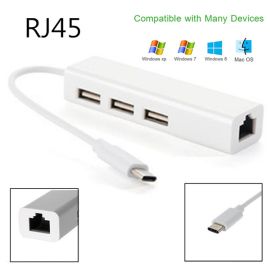 USB Type-C to Rj45 wired network card usb hub