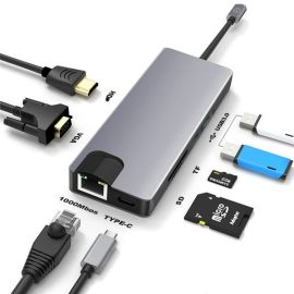 8 in 1 hub usb c splitter type-c to hdmi 4K adapters