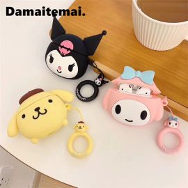cute cartoon silicone soft earphone case for airpods 2 1