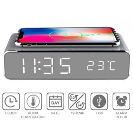 electric time memory digital thermometer led alarm clock 