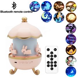 bluetooth speaker star projector rotatable rechargeable night lights