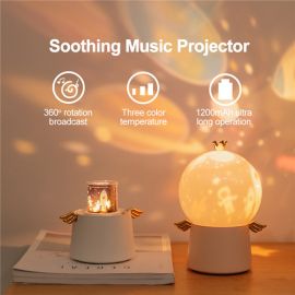 starry sky projector night light music box angle led lamp