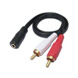 3.5mm stereo audio female jack to 2 rca male socket headphone adapters