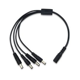 dc 12v 1 female 4 male way y splitter cctv cable