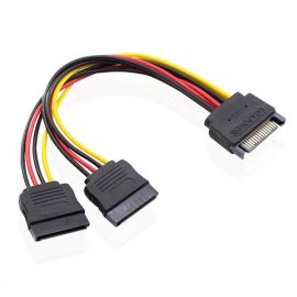 sata hard disk hdd power cable male to 2 female splitter