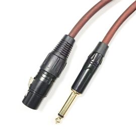 1m canon xlr female to 6.35mm jack plug male audio cable