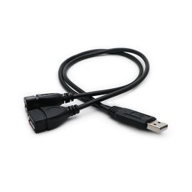 30cm y splitter hub usb 2.0 male to 2 femal adapter cable