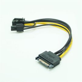 pci-e sata 15pin to 8pin power cable
