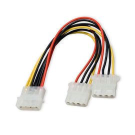 4pin molex male to 2-port molex ide female splitter adapter power cable