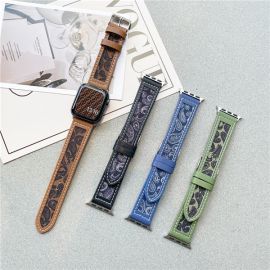 retro leather strape wrist band for iwatch