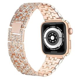 bling bracelet stainless steel strap metal band case for iwatch