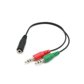 3.5mm 2 in 1 earphone audio adapter cables splitter