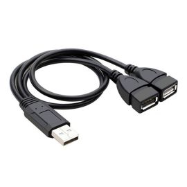 USB male to 2 female y cable power adapter splitter