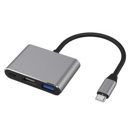 3 in 1 usb c to hdmi usb pd hub adapter video convertor 