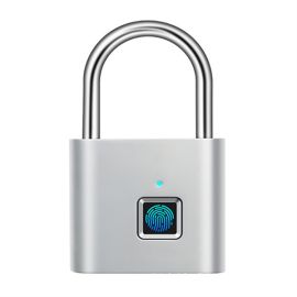 usb rechargeable metal smart lock fingerprint padlock