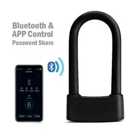 smart fingerprint motorbike lock rechargeable bicycle u Lock