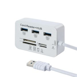 high speed 3 ports usb 3.0 hub adapter card reader