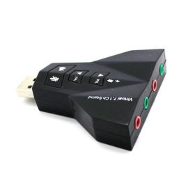 3d sound card audio adapter usb to 3.5mm jack headphone micphone
