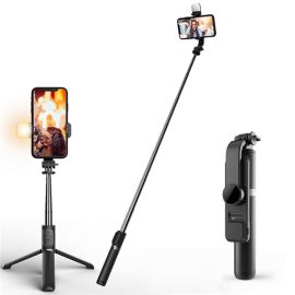 Q02S wireless bluetooth selfie stick foldable mini tripod