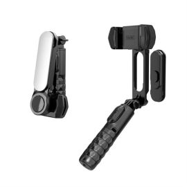 Q09 mini foldable gimbal stabilizer with fill light selfie stick tripod