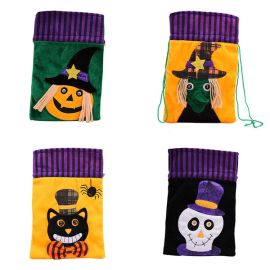halloween treat bags velvet drawstring candy sack 