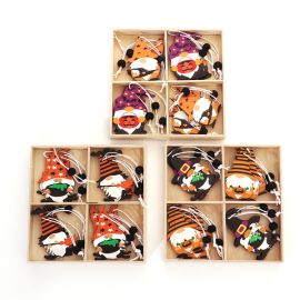 halloween wood dwarft pendants pumpkin hanging
