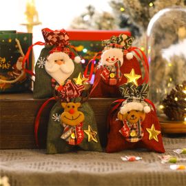 christmas bag santa sacks drawstring pouch for kids